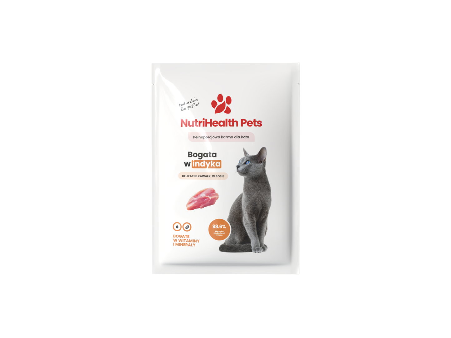 Saszetka dla Kota Monoproteinowa - Indyk | NutriHealth Pets