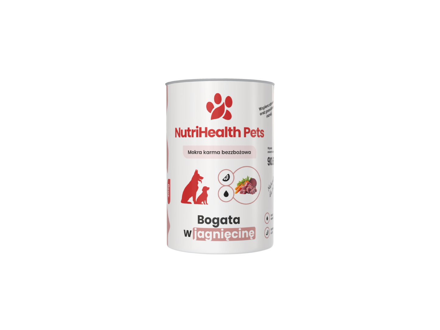 Mokra karma dla psa NutriHealth Pets – jagnięcina 400 g, puszka (opakowanie)