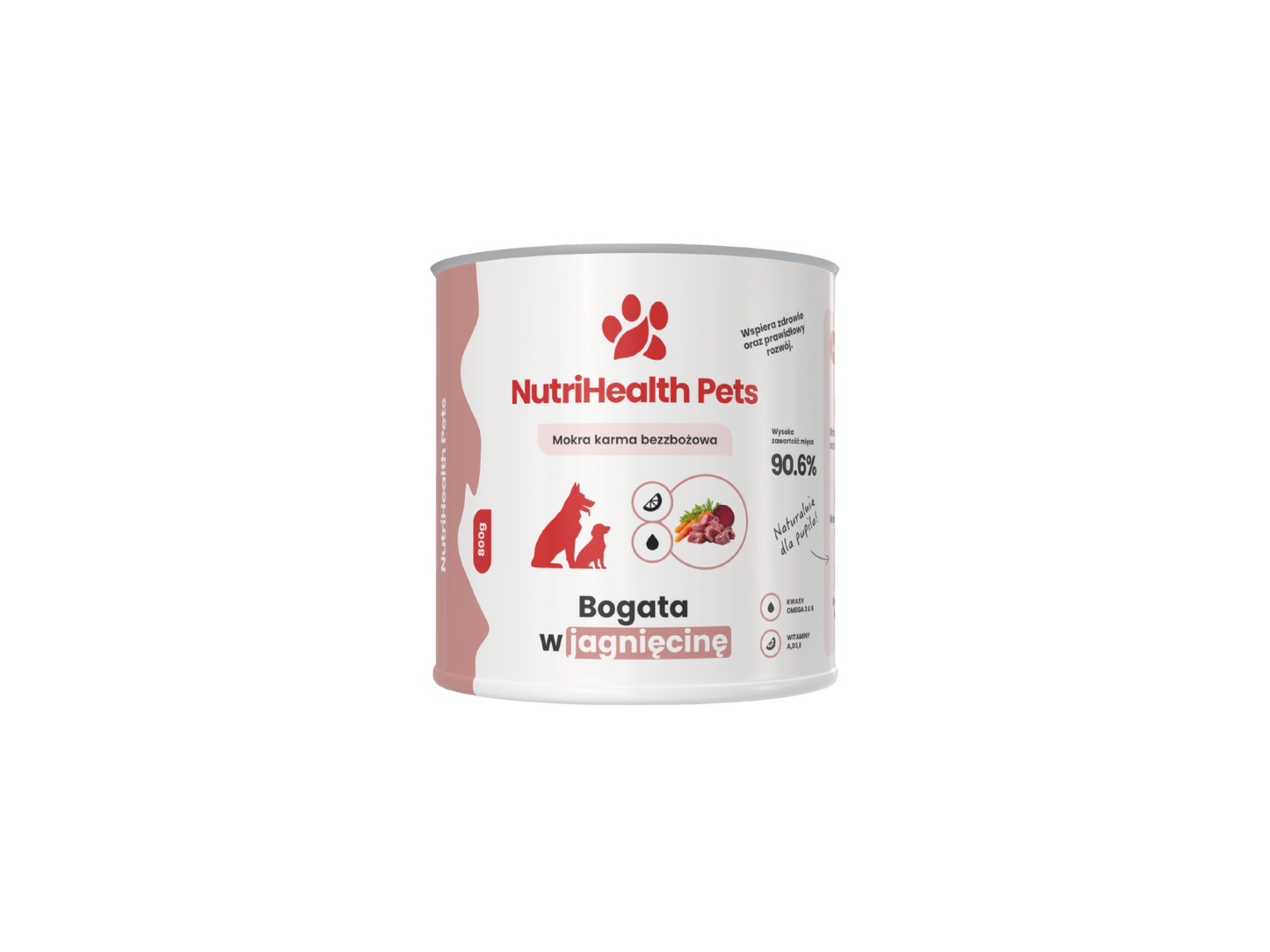 Mokra karma dla psa NutriHealth Pets – jagnięcina 800 g, puszka (opakowanie)