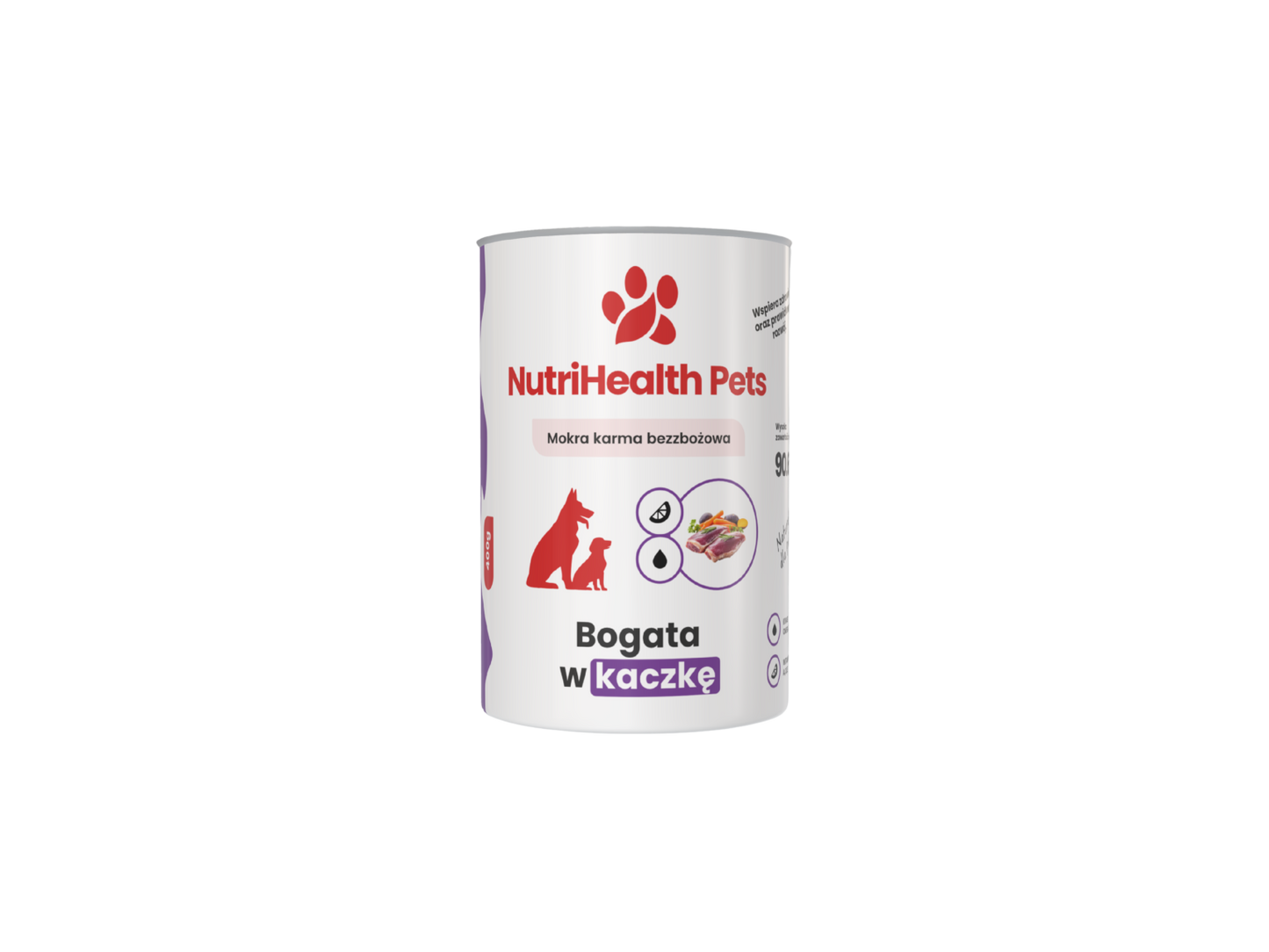 Mokra karma dla psa NutriHealth Pets – kaczka 400 g, puszka (opakowanie)