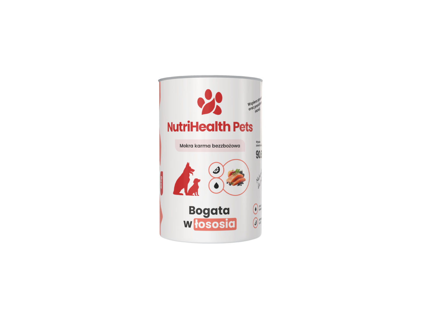 Mokra karma dla psa NutriHealth Pets – łosoś 400 g, puszka (opakowanie)