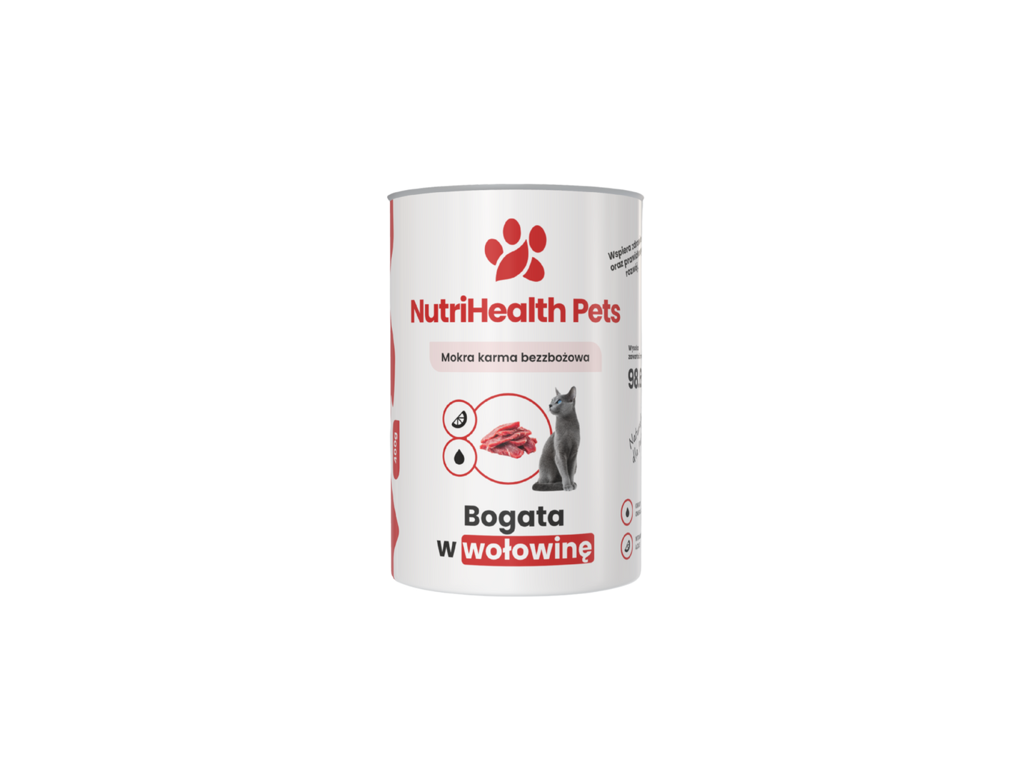 Karma Mokra Dla Kota – bogata w Wołowinę | NutriHealth Pets