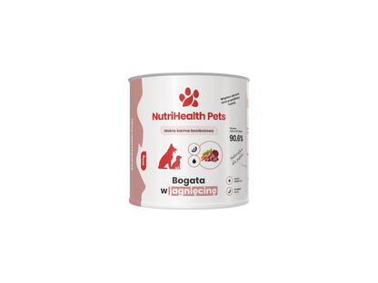 Mokra karma dla psa NutriHealth Pets – jagnięcina 800 g, puszka (opakowanie)