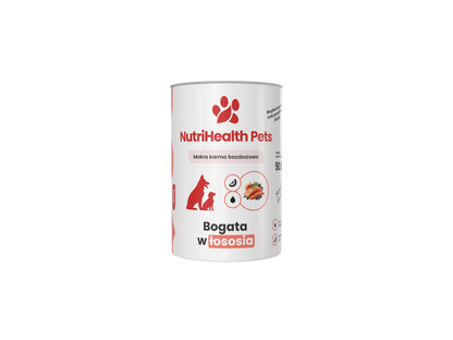 Mokra karma dla psa NutriHealth Pets – łosoś 400 g, puszka (opakowanie)