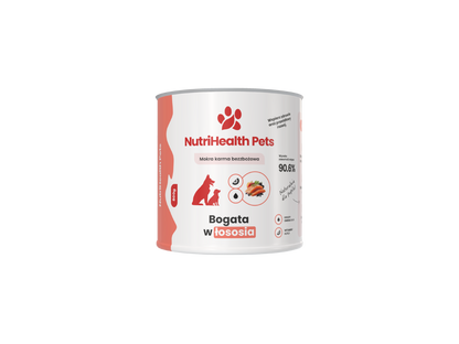 Mokra karma dla psa NutriHealth Pets – łosoś 800 g, puszka (opakowanie)
